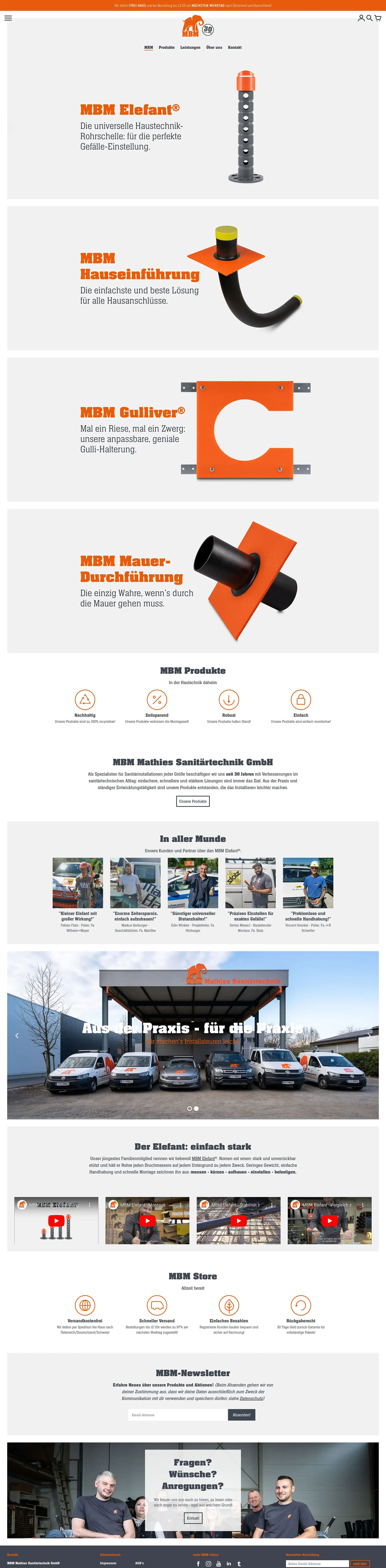 MBM Mathies Sanitärtechnik - Website - by RLAND