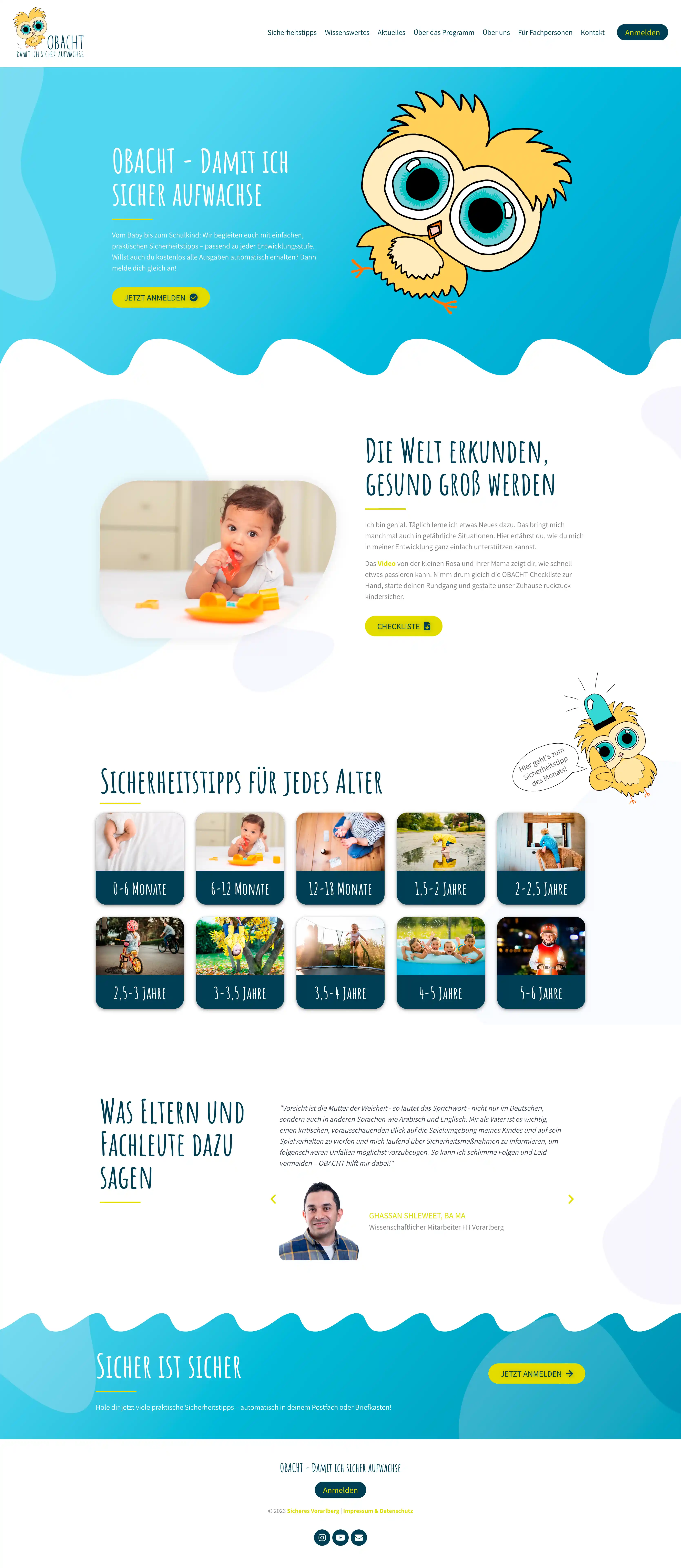 OBACHT Kindersicherheit Website - by RLAND