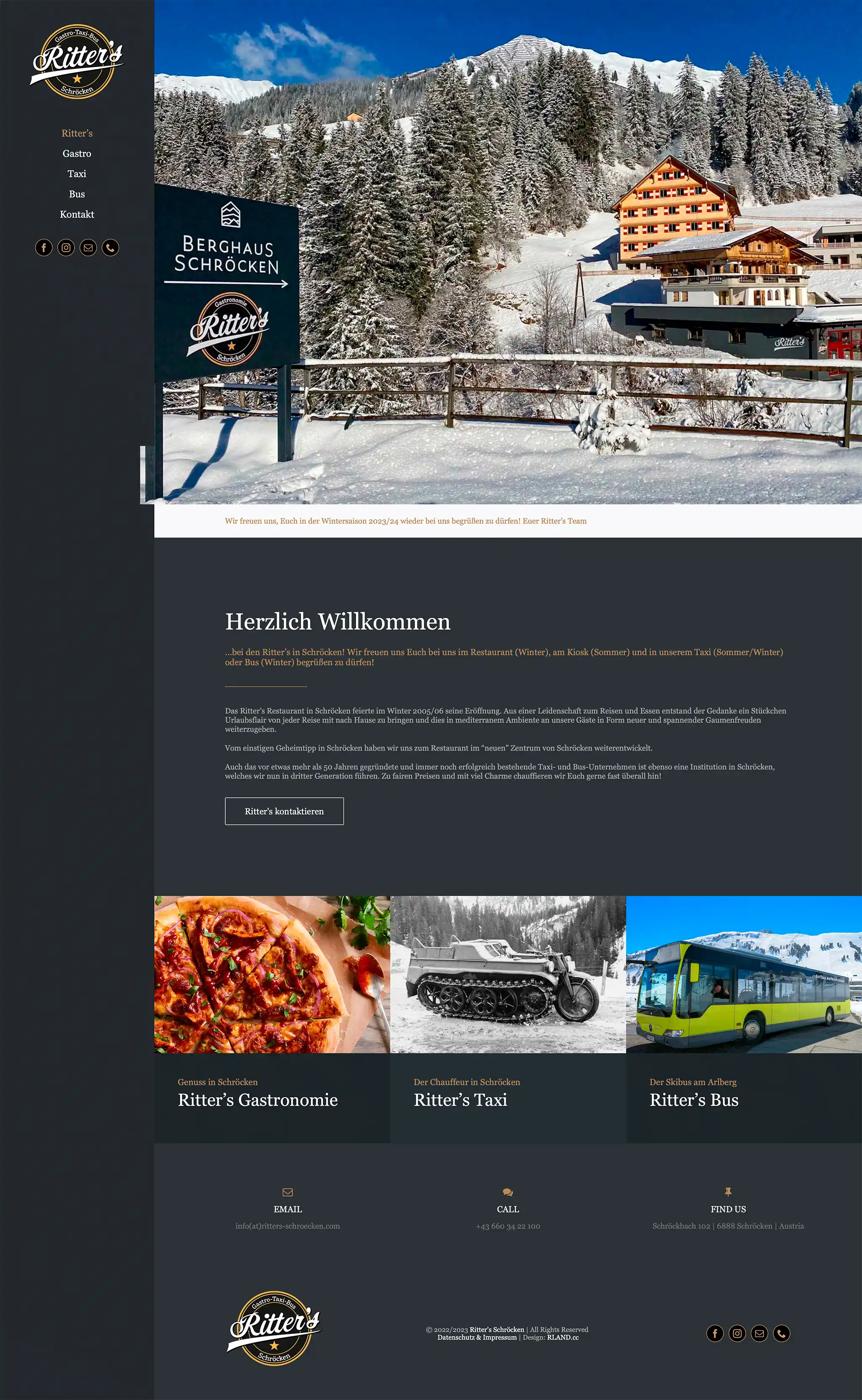 Ritter's Schröcken Website - RLAND Design