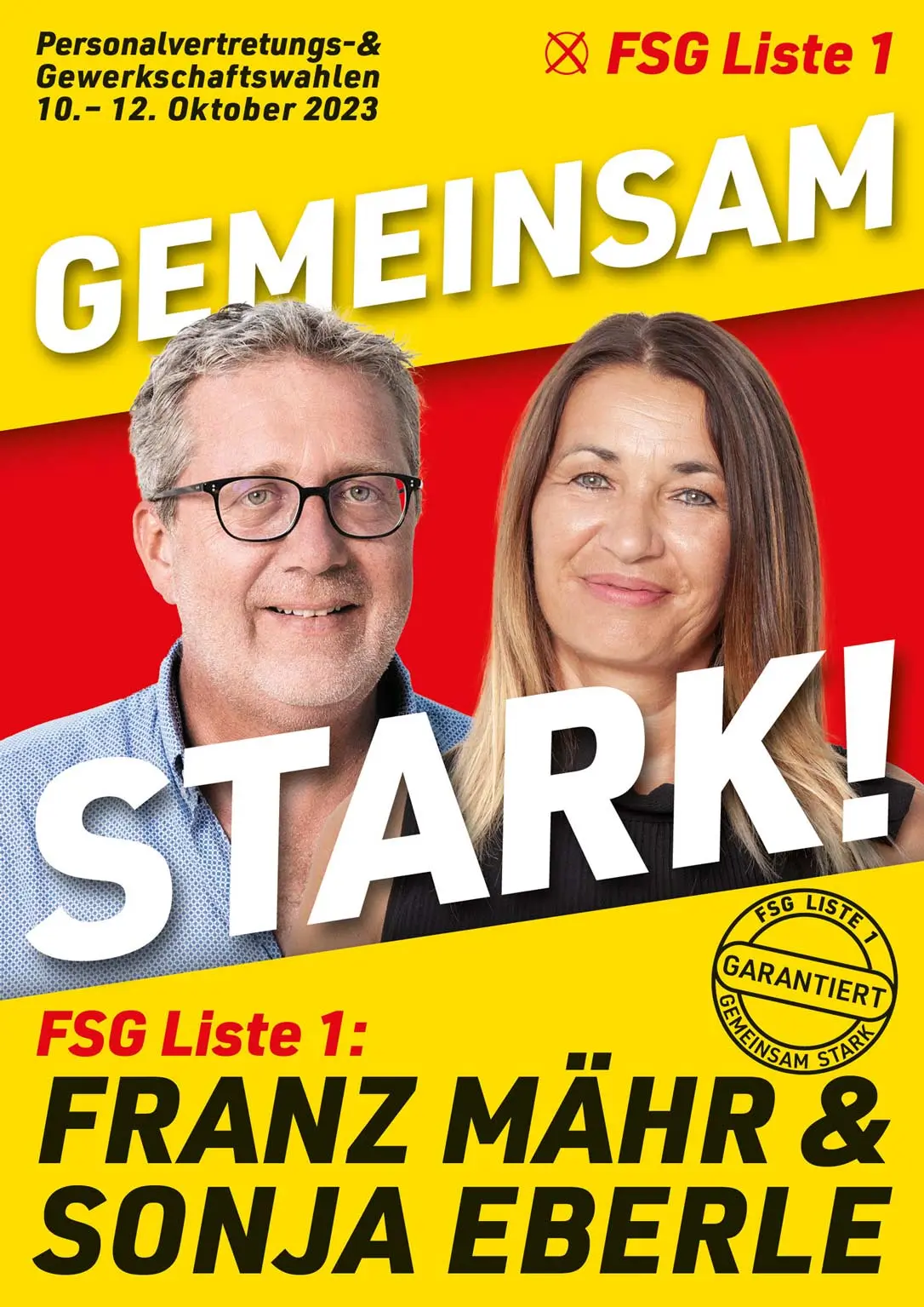 RLAND - Grafikdesign Wahlplakat Gewerkschaft Post